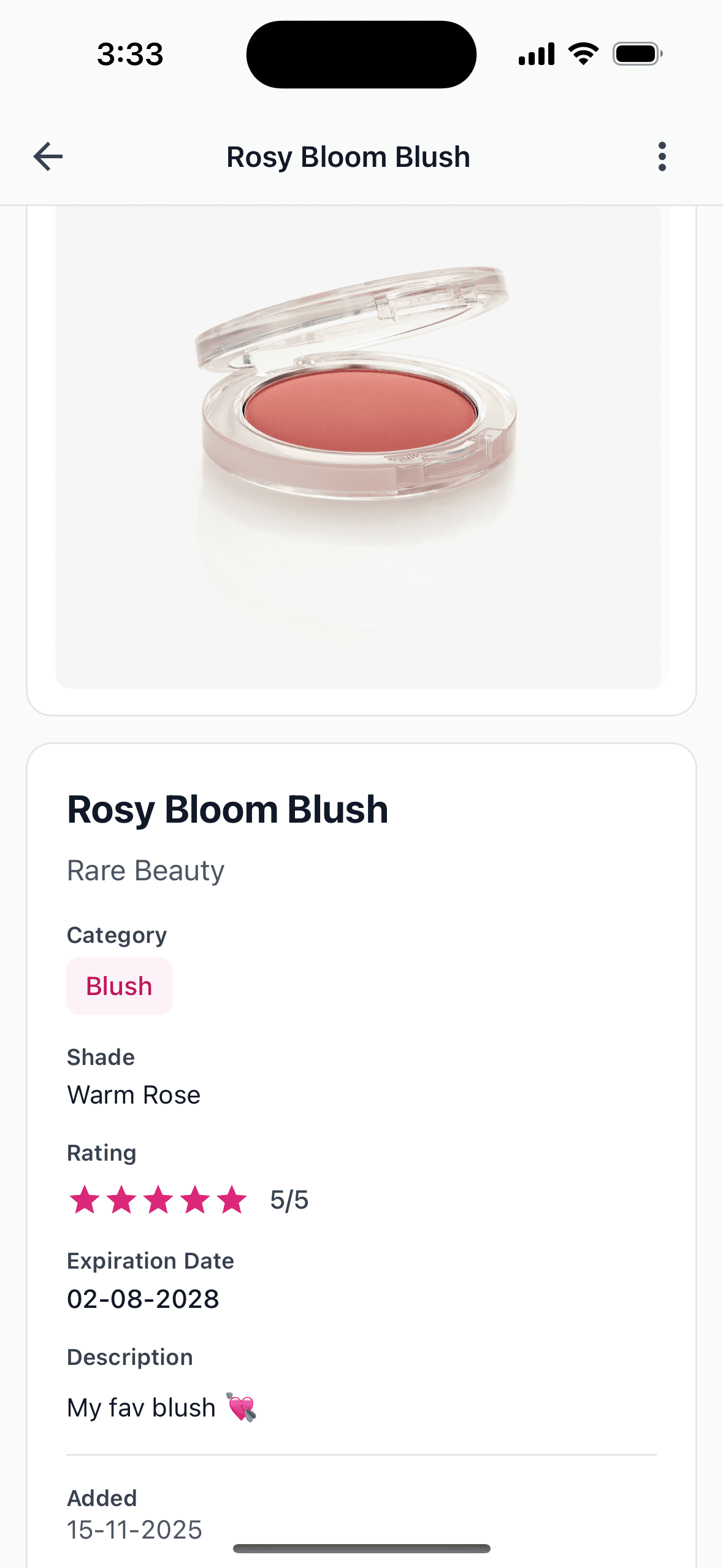 Product Details View